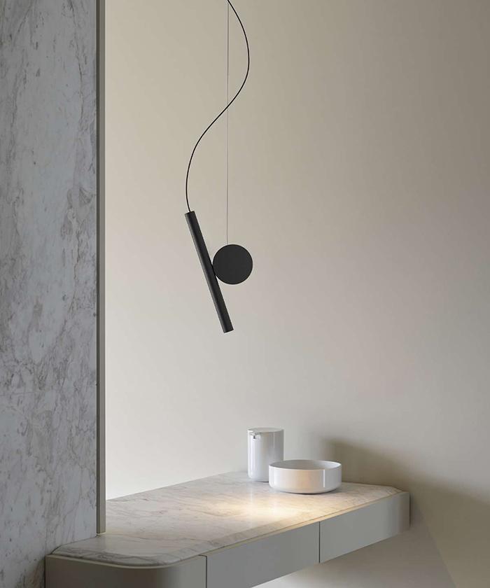 LUCEPLAN lampe à suspension DOI noir 2700K gradateur DALI