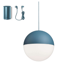 FLOS lampe à suspension STRING LIGHT SPHÈRE 22 mètres avec FLOOR SWITCH BLEU