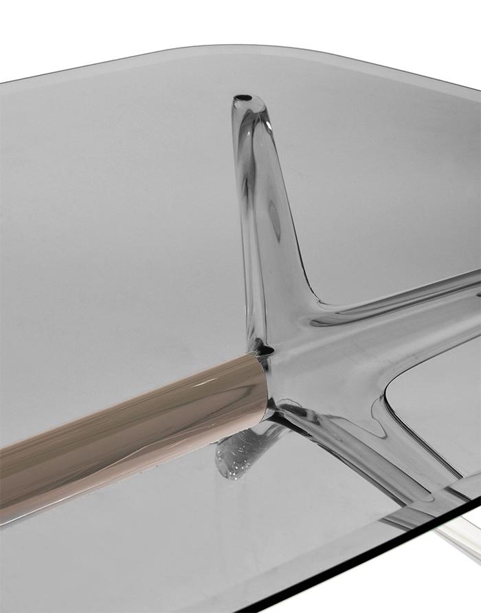 KARTELL table basse BLAST avec plateau rectangulaire