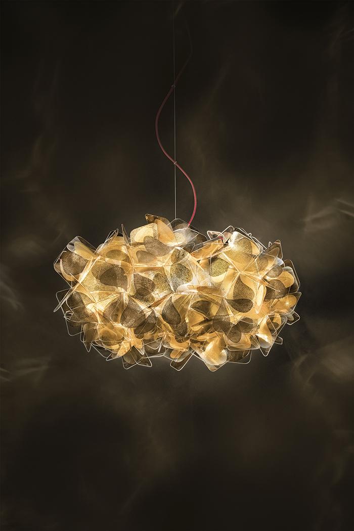 SLAMP lampe à suspension CLIZIA SMALL MAMA NON MAMA GOLD