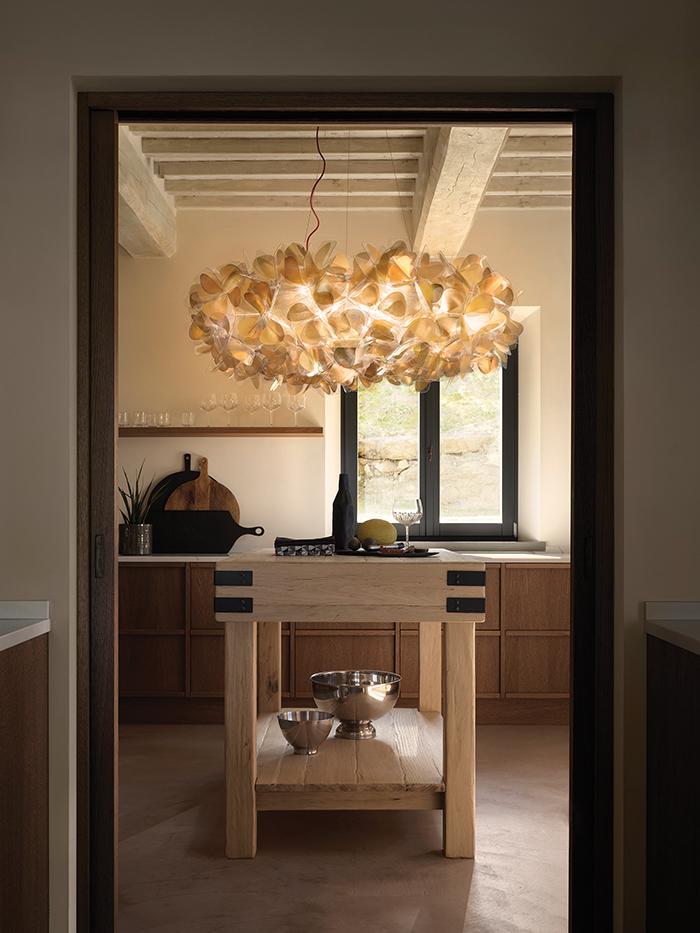 SLAMP lampe à suspension CLIZIA XL MAMA NON MAMA GOLD