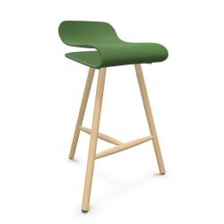 KRISTALIA BCN tabouret avec piètement en bois