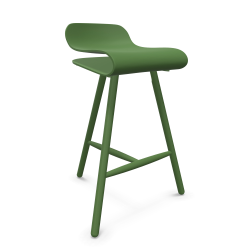 KRISTALIA BCN tabouret avec piètement en bois