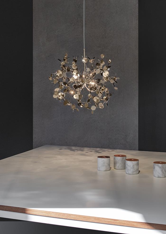 TERZANI lampe à suspension ARGENT Ø 40 cm