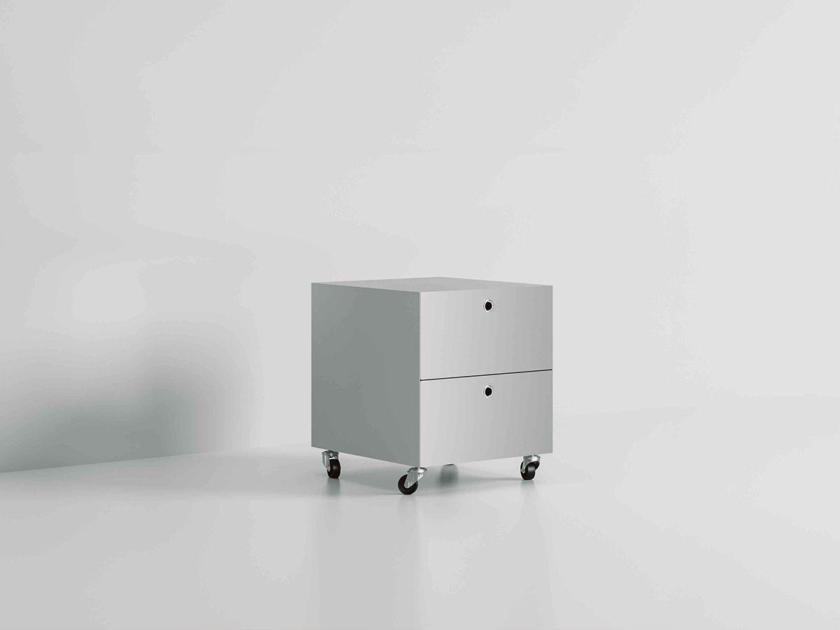 KRIPTONITE meuble à tiroirs sur roulettes 2 tiroirs L 40 cm