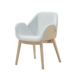 ALMA DESIGN fauteuil en frêne naturel rembourré LIPS