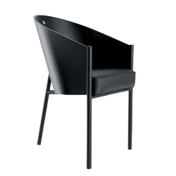 DRIADE set de 4 fauteuils COSTES EN ACAJOU NOIR [DERNIÈRE SET]