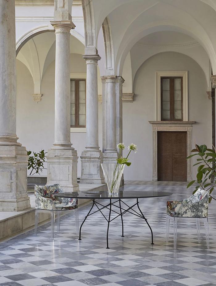 KARTELL fauteuil MADAME tissu RUBELLI