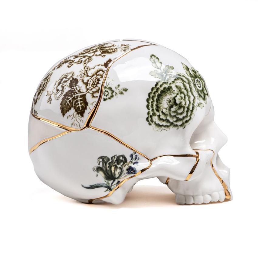 SELETTI crâne humain SKULL KINTSUGI