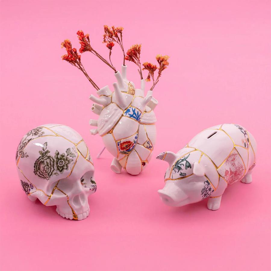 SELETTI tirelire PIGGY BANK KINTSUGI