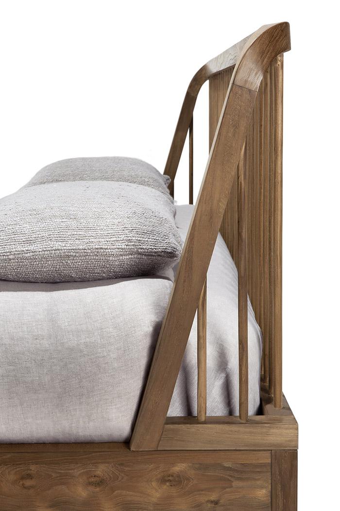 ETHNICRAFT lit SPINDLE pour matelas de 180x200 cm