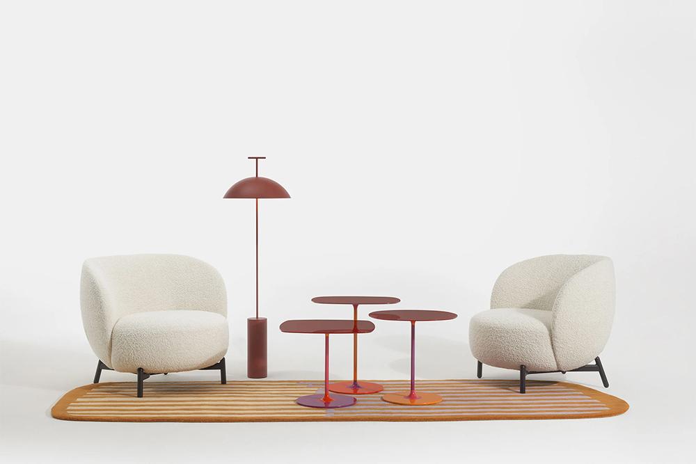 KARTELL fauteuil LUNAM tissu CURLY