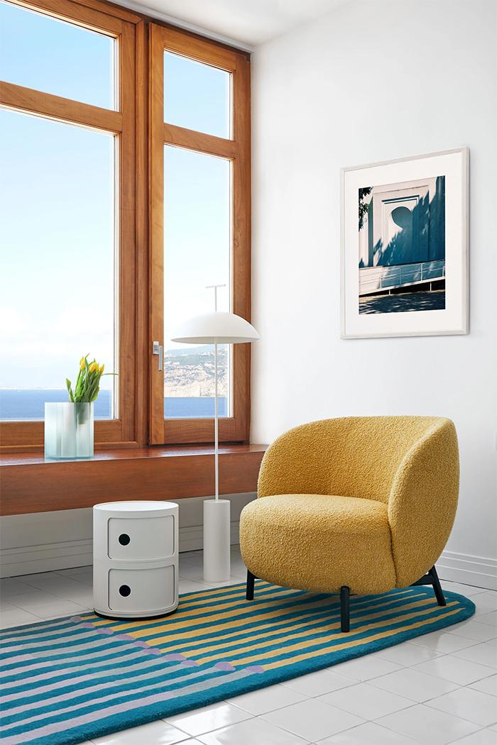 KARTELL fauteuil LUNAM tissu CURLY