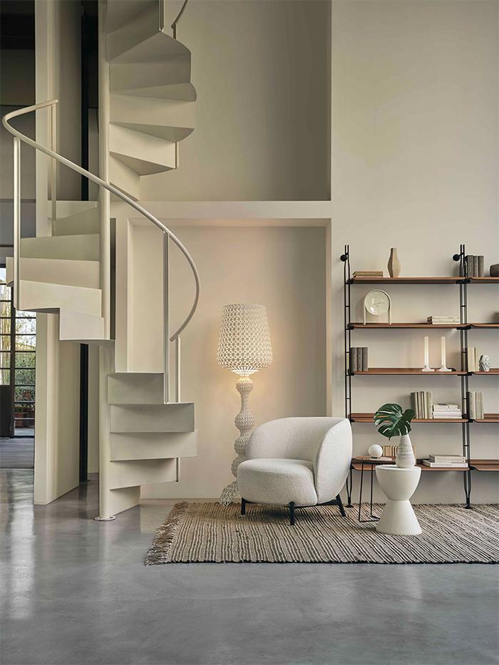 KARTELL fauteuil LUNAM tissu CURLY