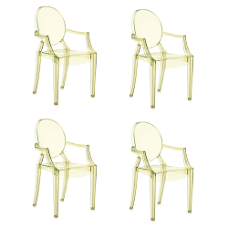 KARTELL set de 4 chaises LOUIS GHOST