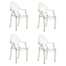 KARTELL set de 4 chaises LOUIS GHOST