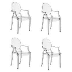 KARTELL set de 4 chaises LOUIS GHOST