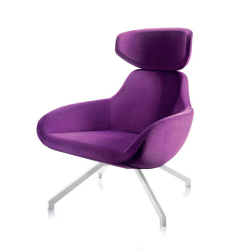 ALMA DESIGN fauteuil X 2BIG avec structure en acier verni blanc