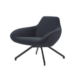 ALMA DESIGN fauteuil X BIG avec structure en acier verni anthracite