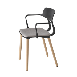 ET AL set de 2 chaises avec assises rembourrées et accoudoirs SNAP 1106n