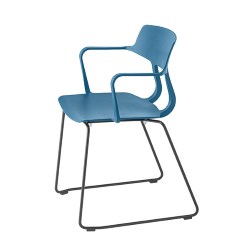 ET AL set de 4 chaises avec accoudoirs sur luges SNAP 1116