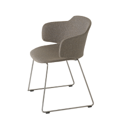 ET AL set de 2 chaises sur luges avec coques rembourrées et accoudoirs CLASSY 1084m