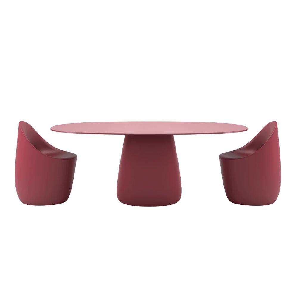 QEEBOO table pour l'extérieur COBBLE avec le plateau en HPL 190 cm