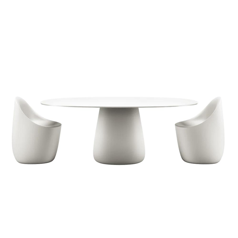 QEEBOO table pour l'extérieur COBBLE avec le plateau en HPL 190 cm