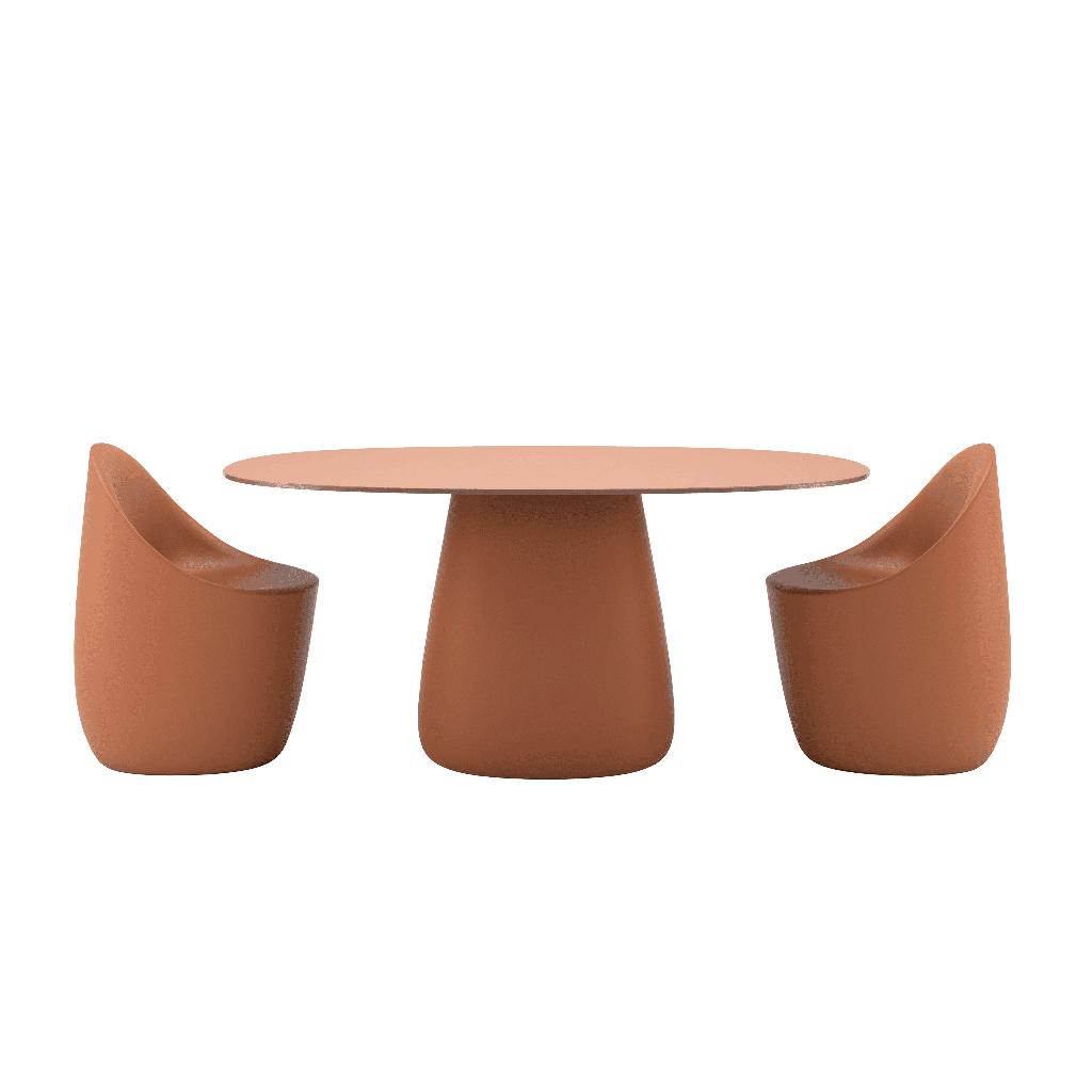 QEEBOO table pour l'extérieur COBBLE avec le plateau en HPL 160 cm