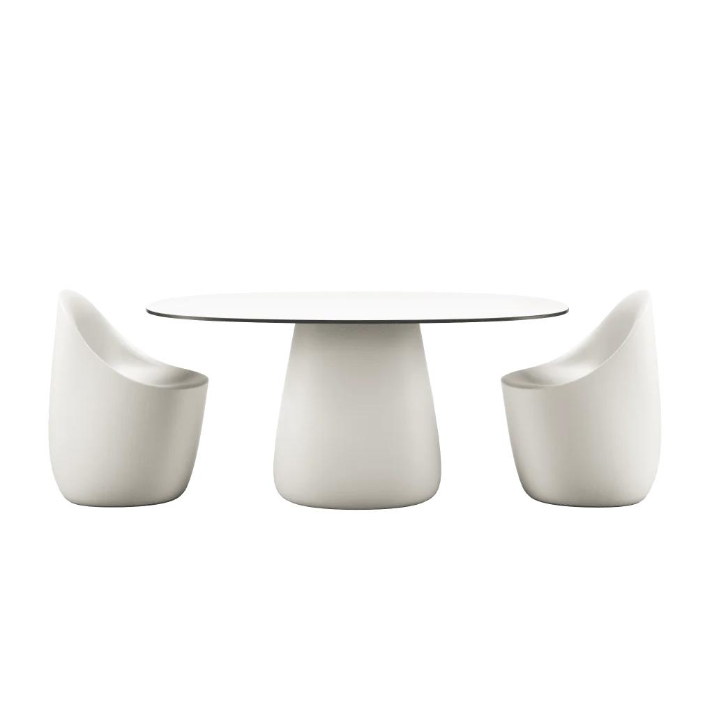 QEEBOO table pour l'extérieur COBBLE avec le plateau en HPL 160 cm