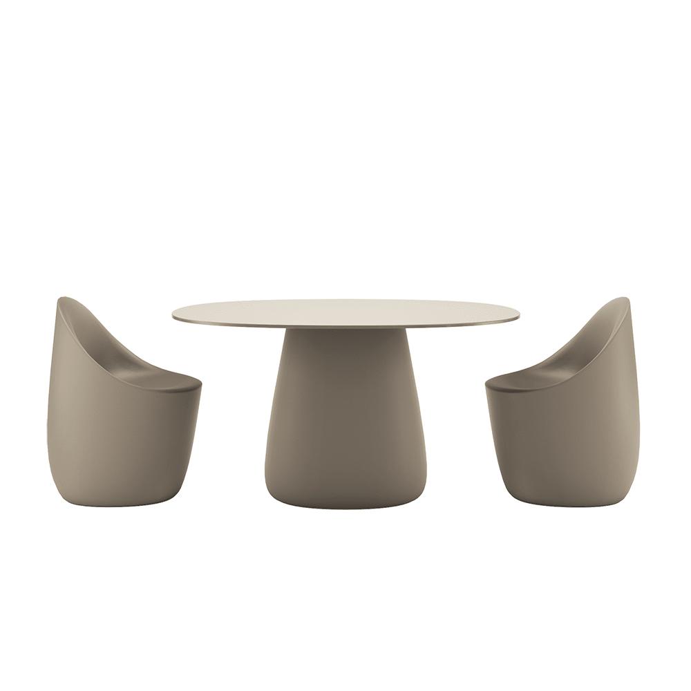 QEEBOO table pour l'extérieur COBBLE avec le plateau en HPL 135 cm