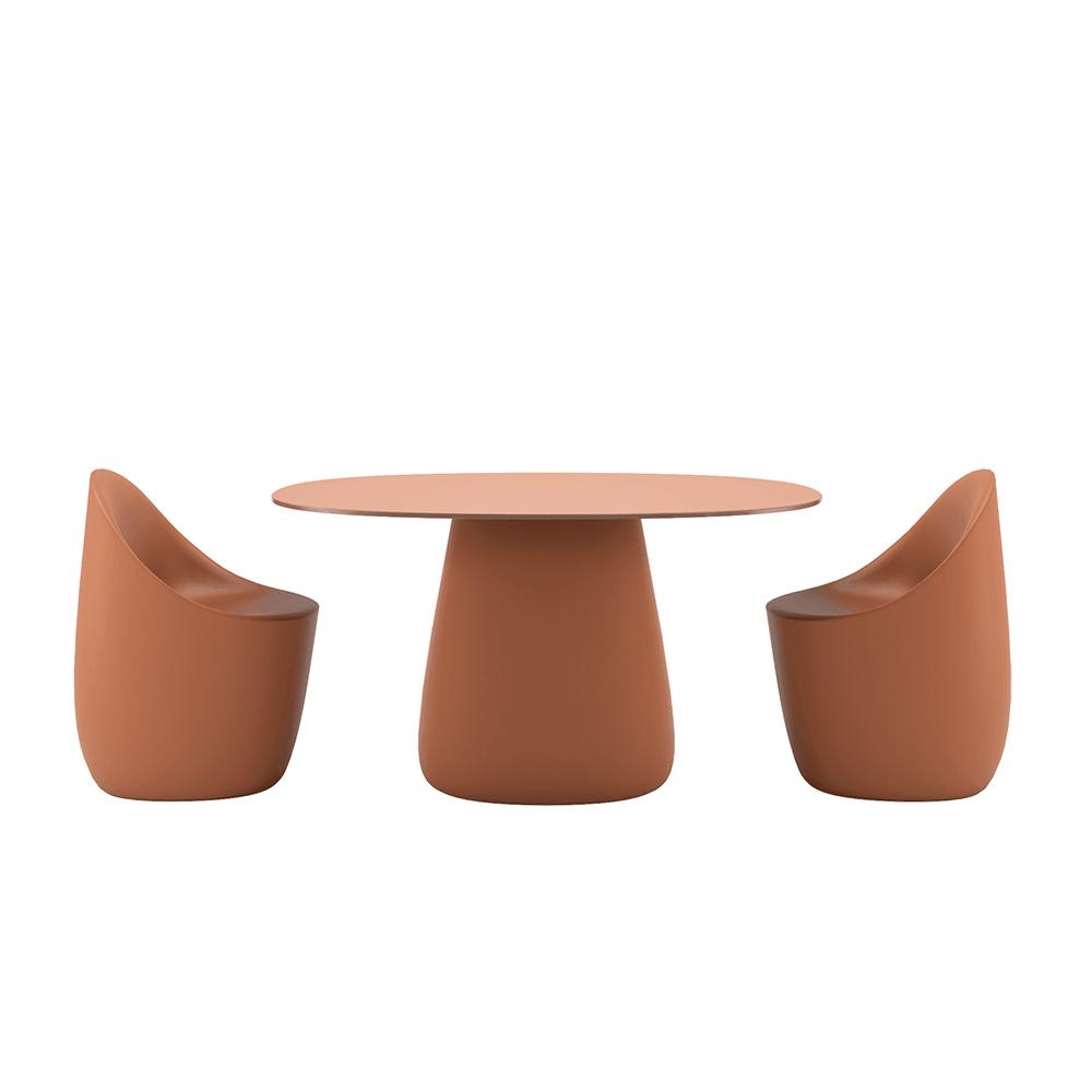 QEEBOO table pour l'extérieur COBBLE avec le plateau en HPL 135 cm