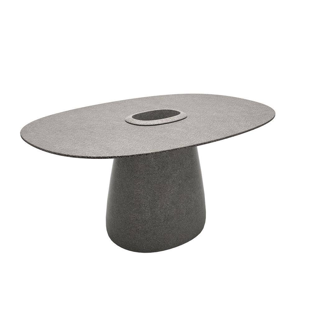 QEEBOO table pour l'extérieur COBBLE BUCKET avec le plateau en GRÈS 160 cm