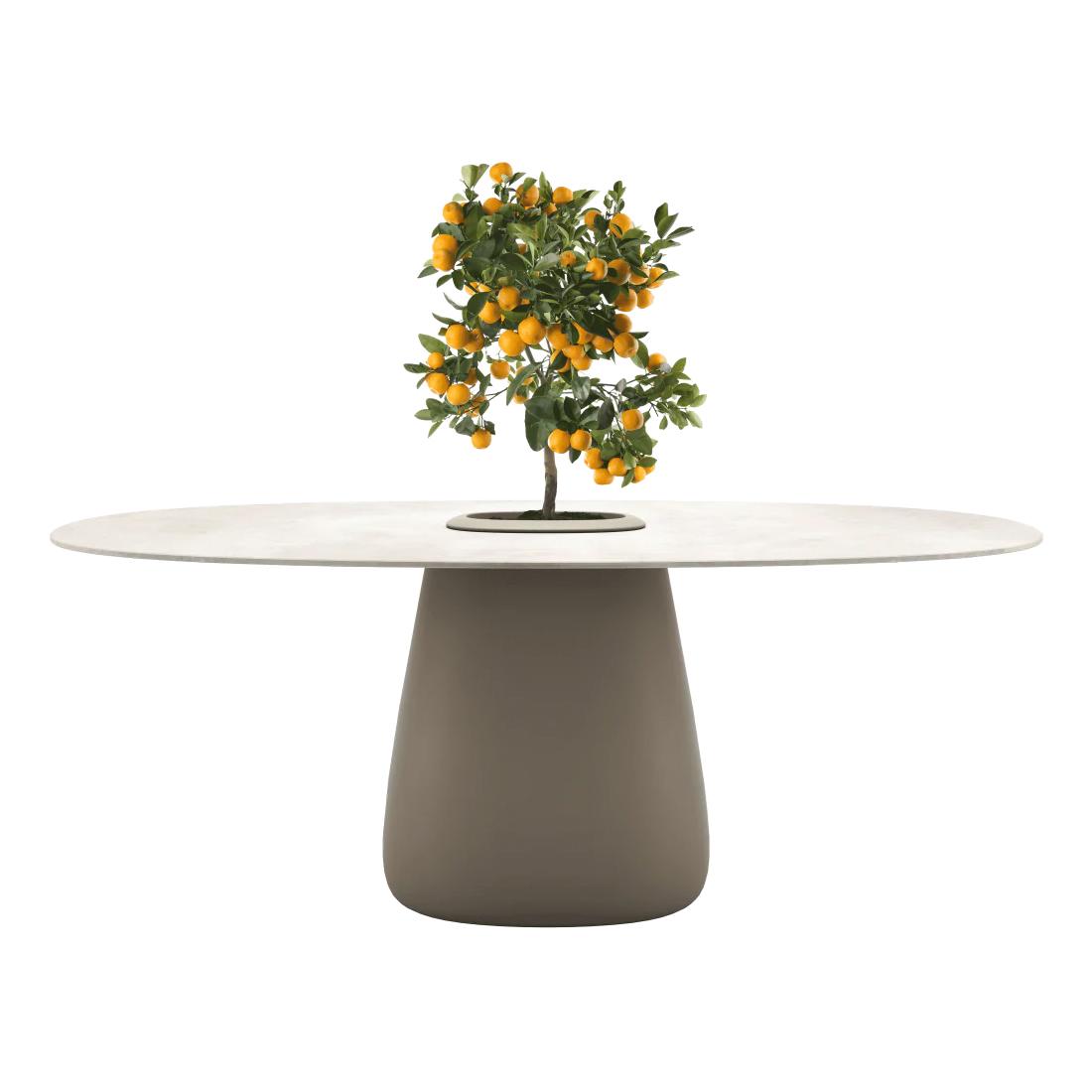 QEEBOO table pour l'extérieur COBBLE BUCKET avec le plateau en GRÈS 190 cm