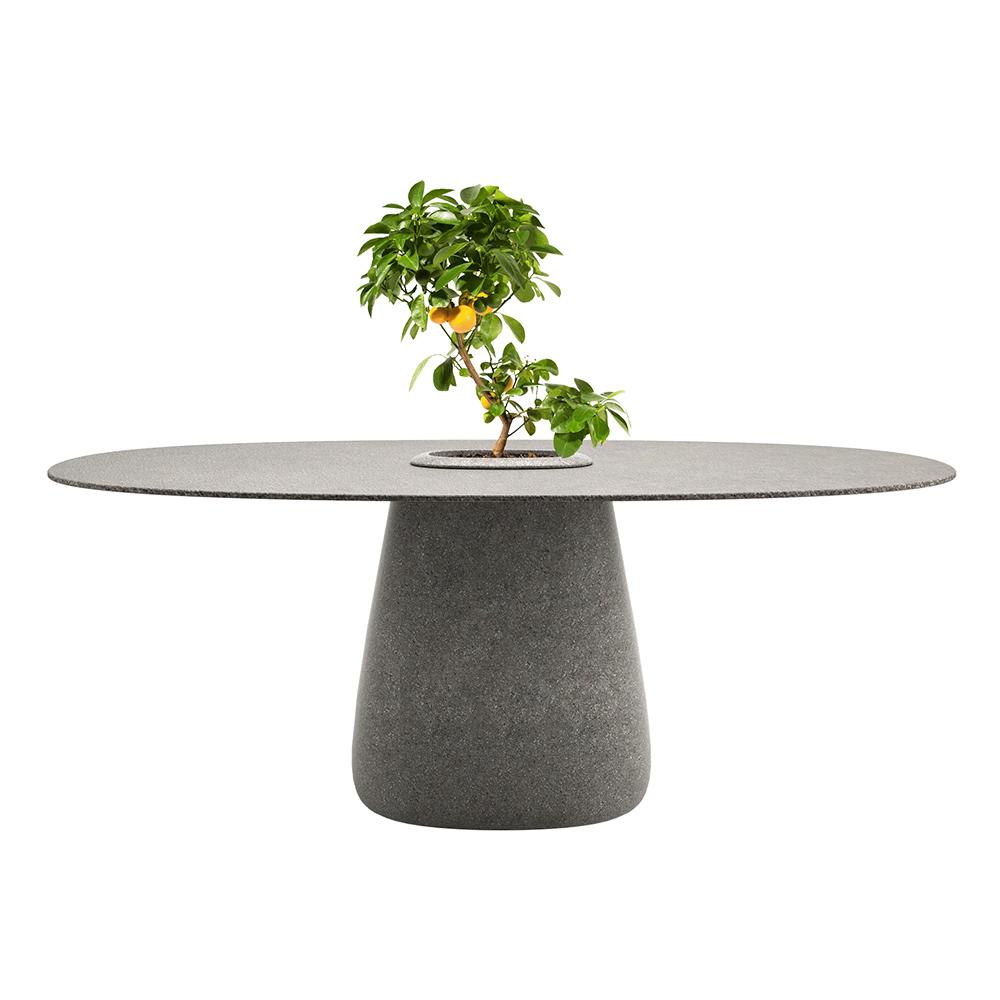 QEEBOO table pour l'extérieur COBBLE BUCKET avec le plateau en GRÈS 190 cm