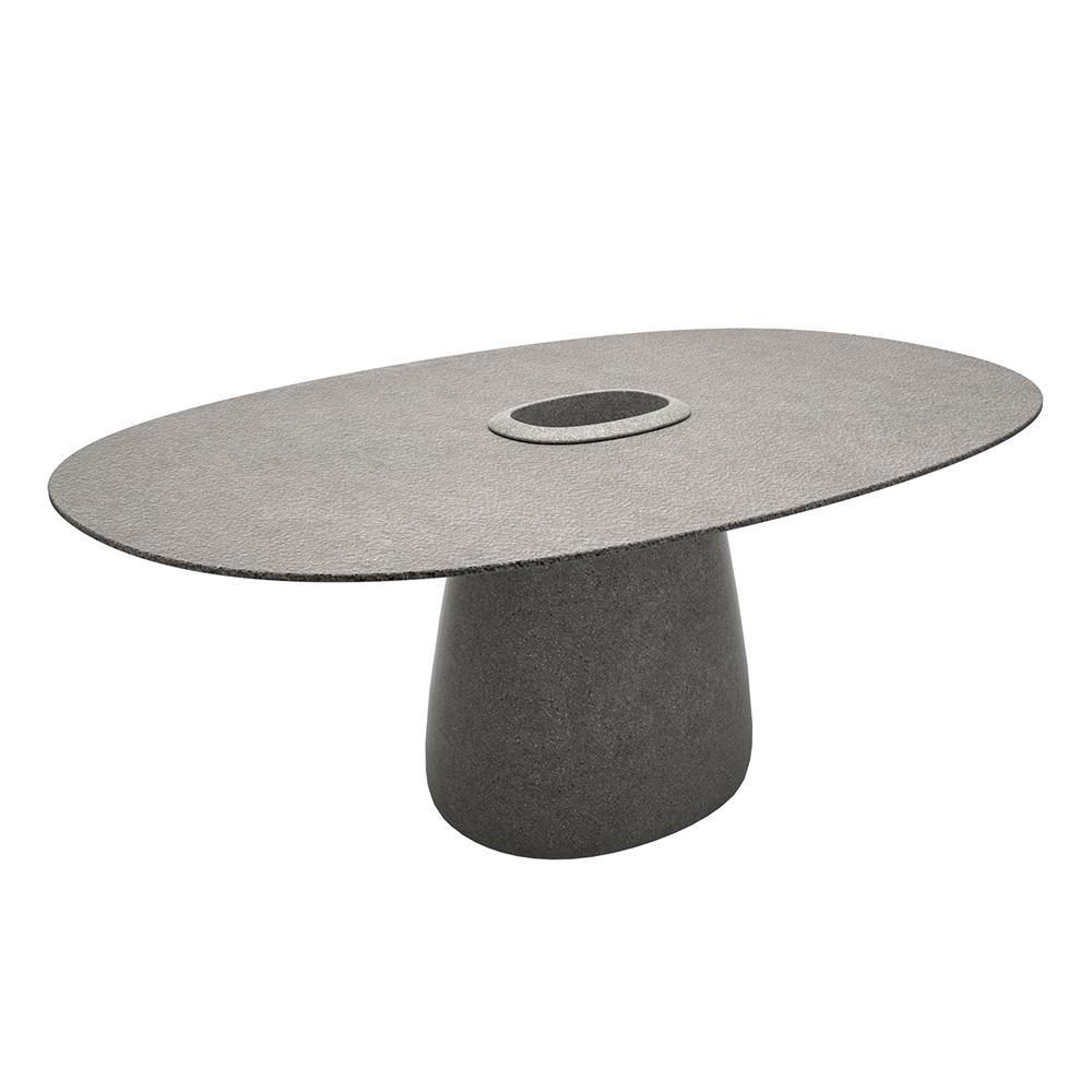 QEEBOO table pour l'extérieur COBBLE BUCKET avec le plateau en GRÈS 190 cm