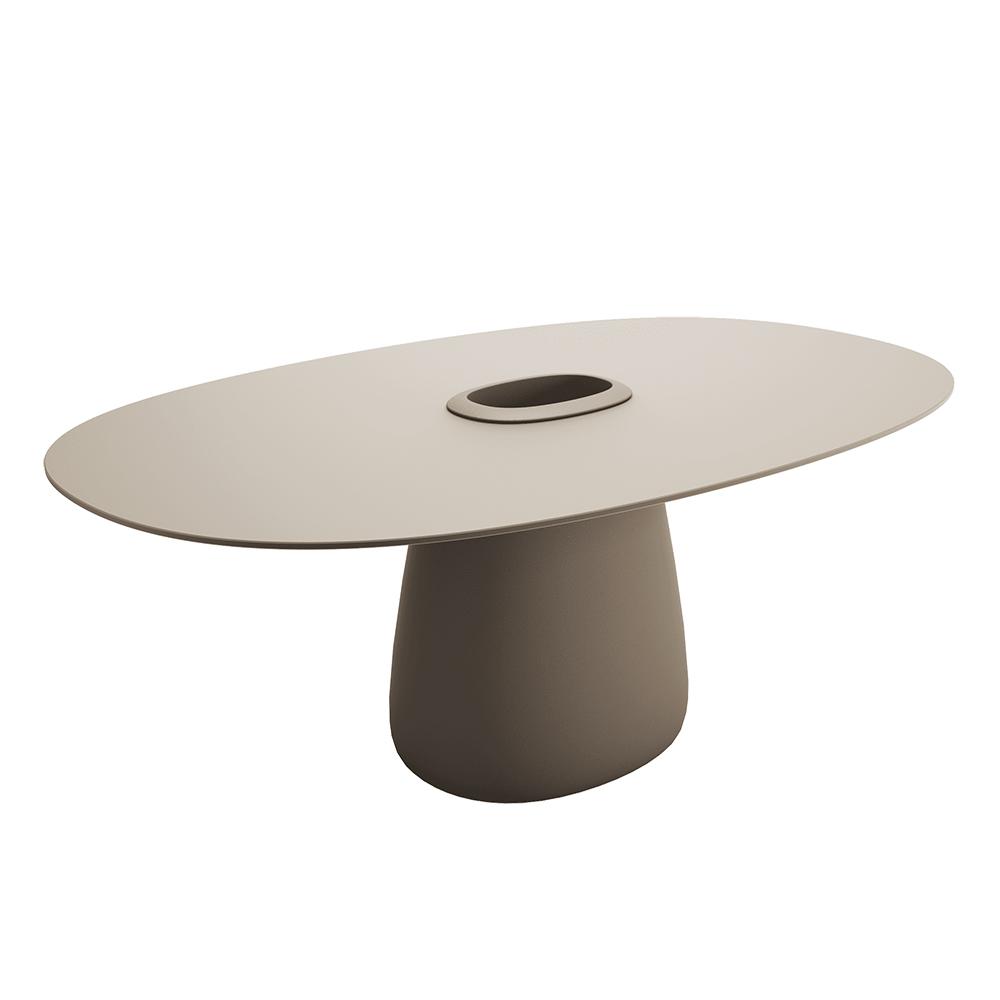 QEEBOO table pour l'extérieur COBBLE BUCKET avec le plateau en HPL 190 cm