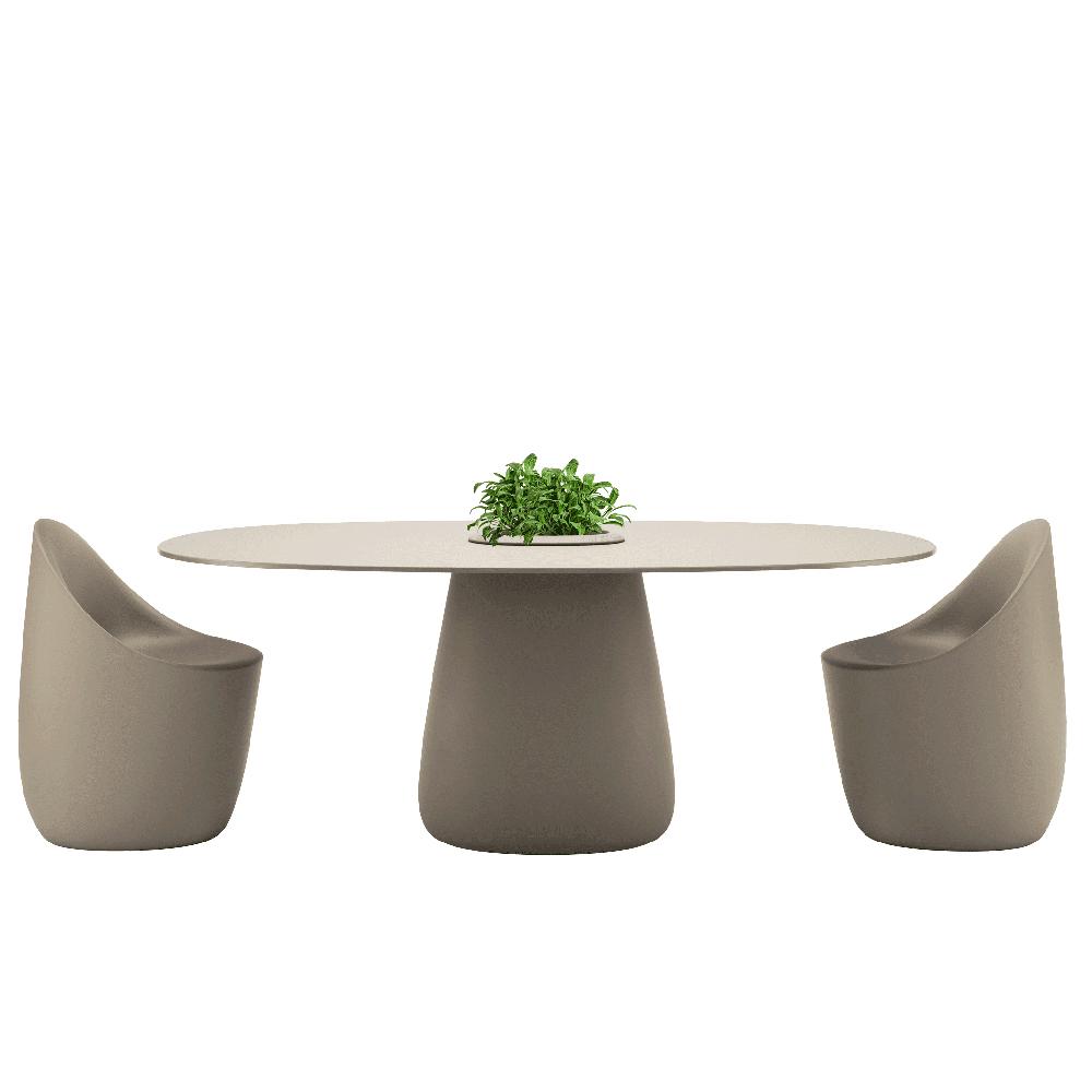 QEEBOO table pour l'extérieur COBBLE BUCKET avec le plateau en HPL 190 cm
