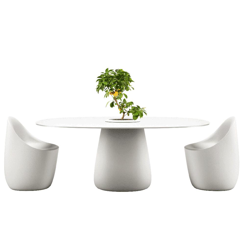 QEEBOO table pour l'extérieur COBBLE BUCKET avec le plateau en HPL 190 cm