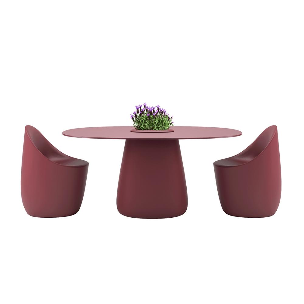 QEEBOO table pour l'extérieur COBBLE BUCKET avec le plateau en HPL 160 cm