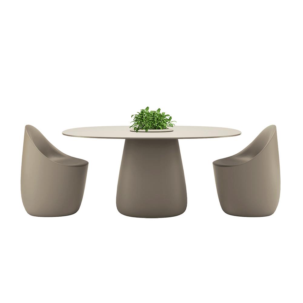 QEEBOO table pour l'extérieur COBBLE BUCKET avec le plateau en HPL 160 cm