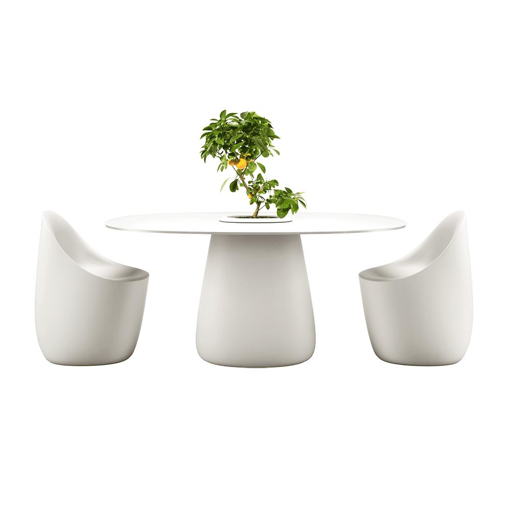 QEEBOO table pour l'extérieur COBBLE BUCKET avec le plateau en HPL 160 cm