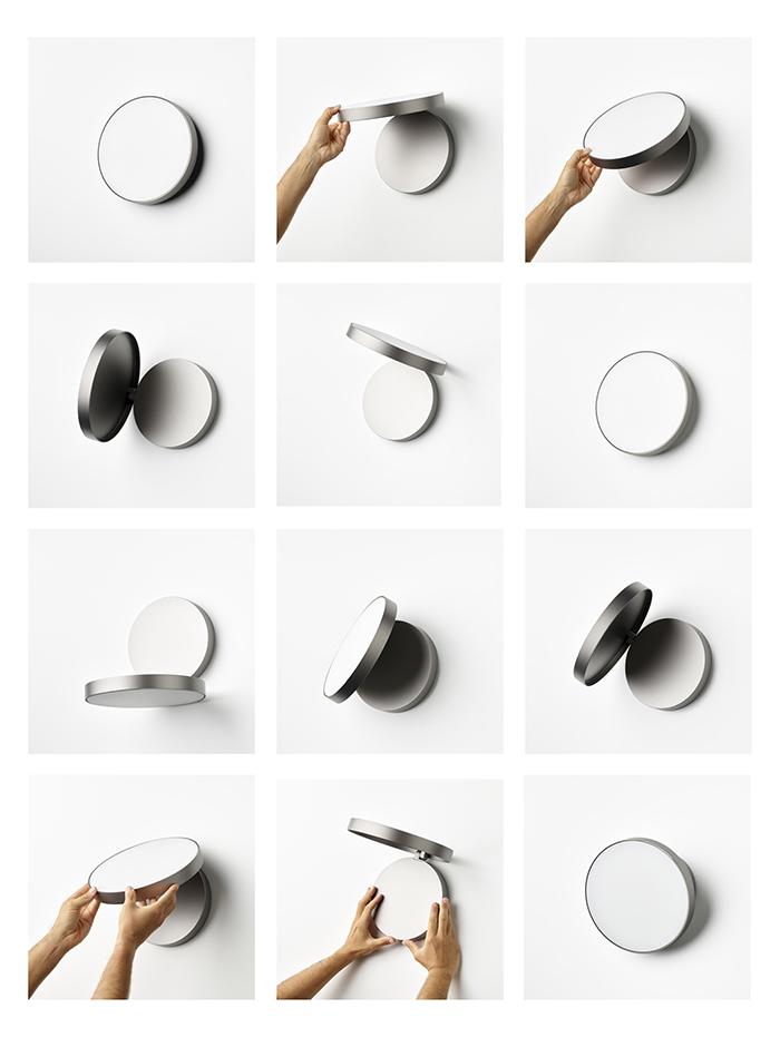 ROTALIANA lampe murale applique ou lampe au plafond plafonnier VENERE Ø 33 cm dimmer DALI