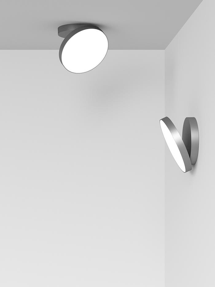 ROTALIANA lampe murale applique ou lampe au plafond plafonnier VENERE Ø 25 cm dimmer PUSH