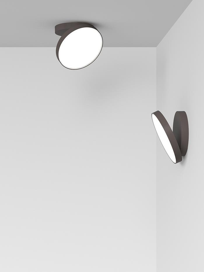 ROTALIANA lampe murale applique ou lampe au plafond plafonnier VENERE Ø 25 cm dimmer PUSH