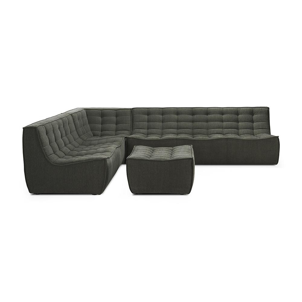 ETHNICRAFT canapé modulaire d'angle carré N701 90°