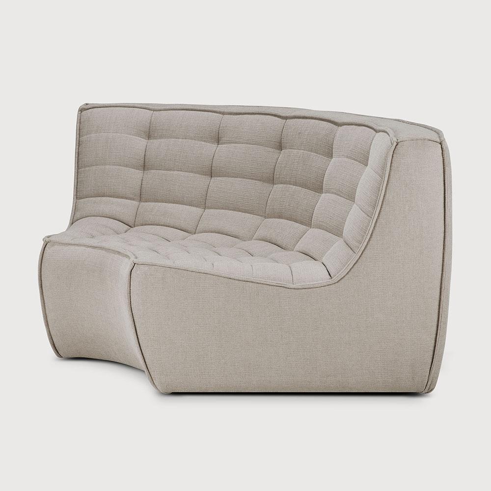 ETHNICRAFT canapé modulaire d'angle rond N701 90°