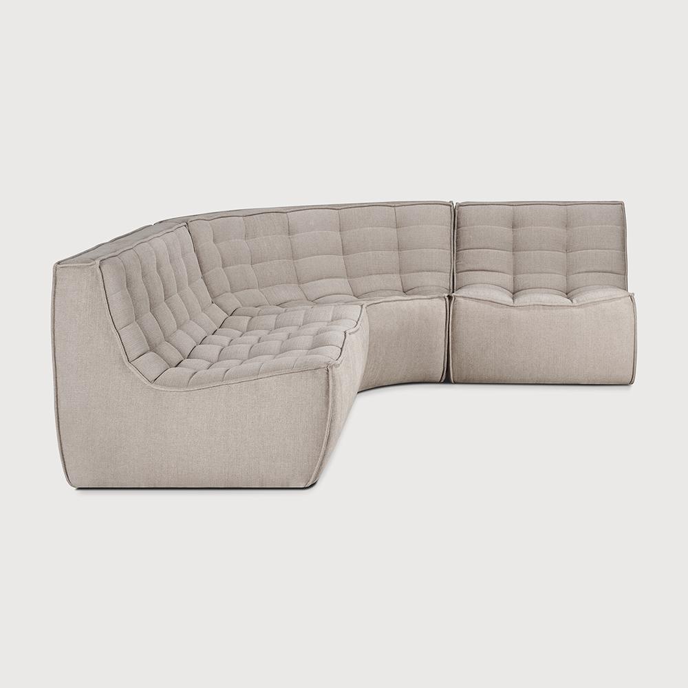 ETHNICRAFT canapé modulaire d'angle rond N701 90°