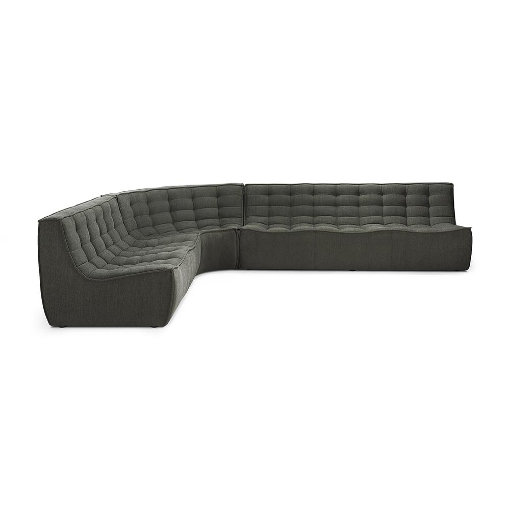 ETHNICRAFT canapé modulaire d'angle rond N701 90°