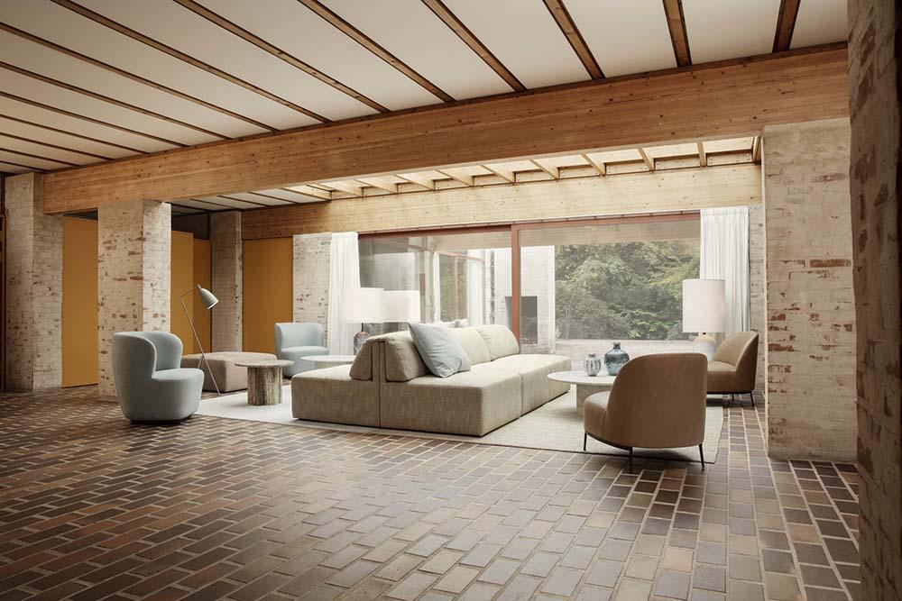 GUBI fauteuil STAY LARGE avec la base noire